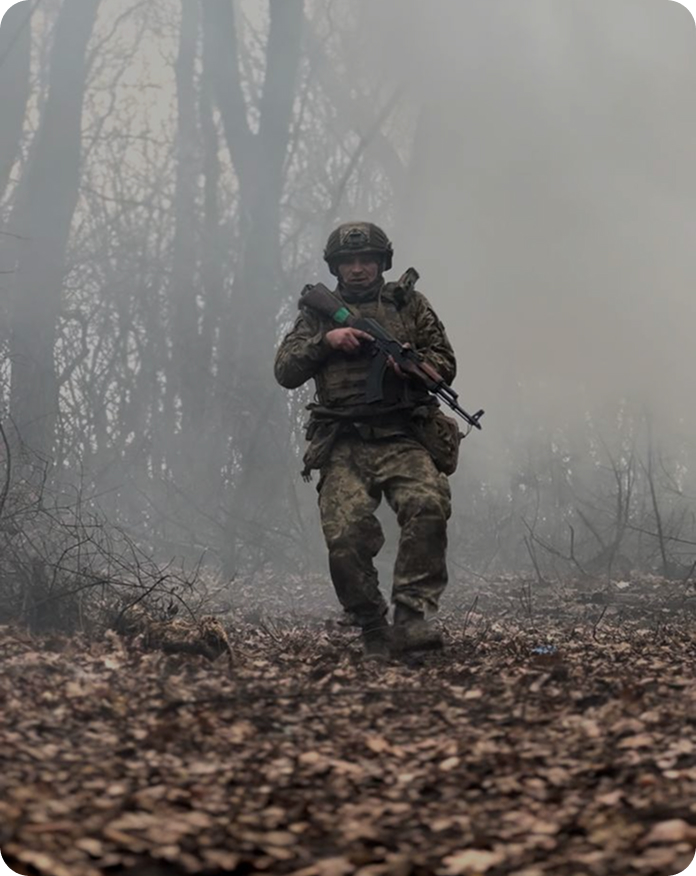 Soldier in the forest